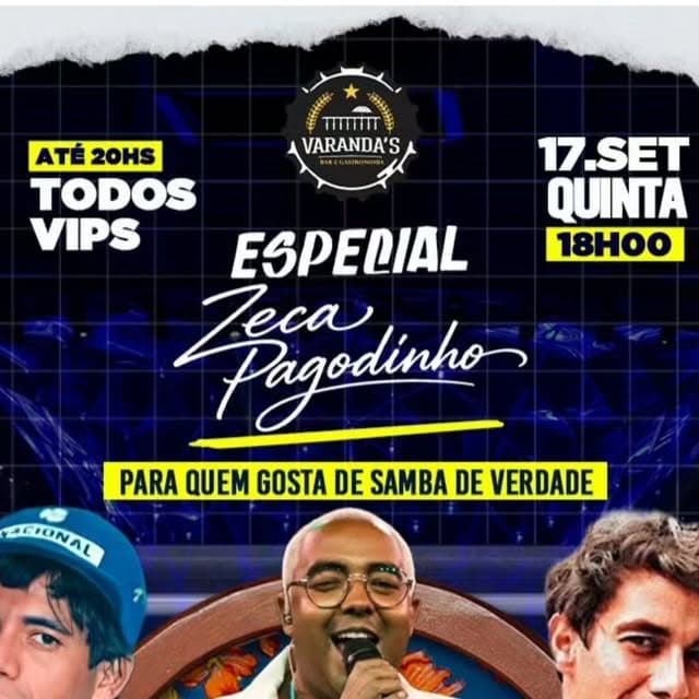 Flyer de 4 Goles de Samba e mais 3 artistas