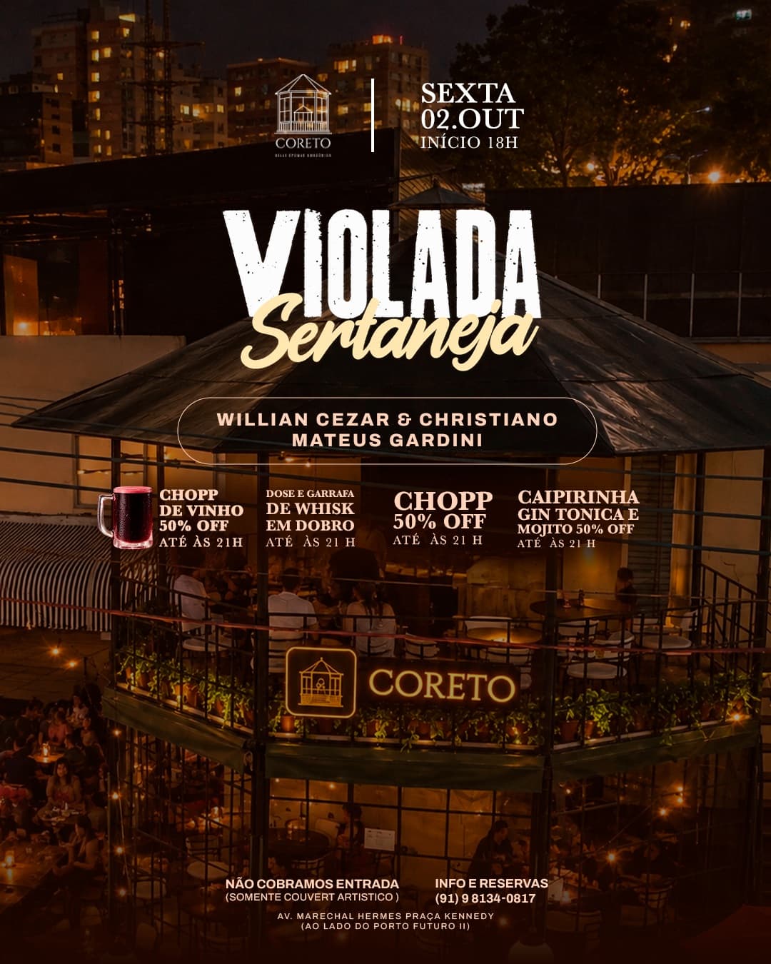 Flyer de Willian Cezar & Christiano e Mateus Gardini