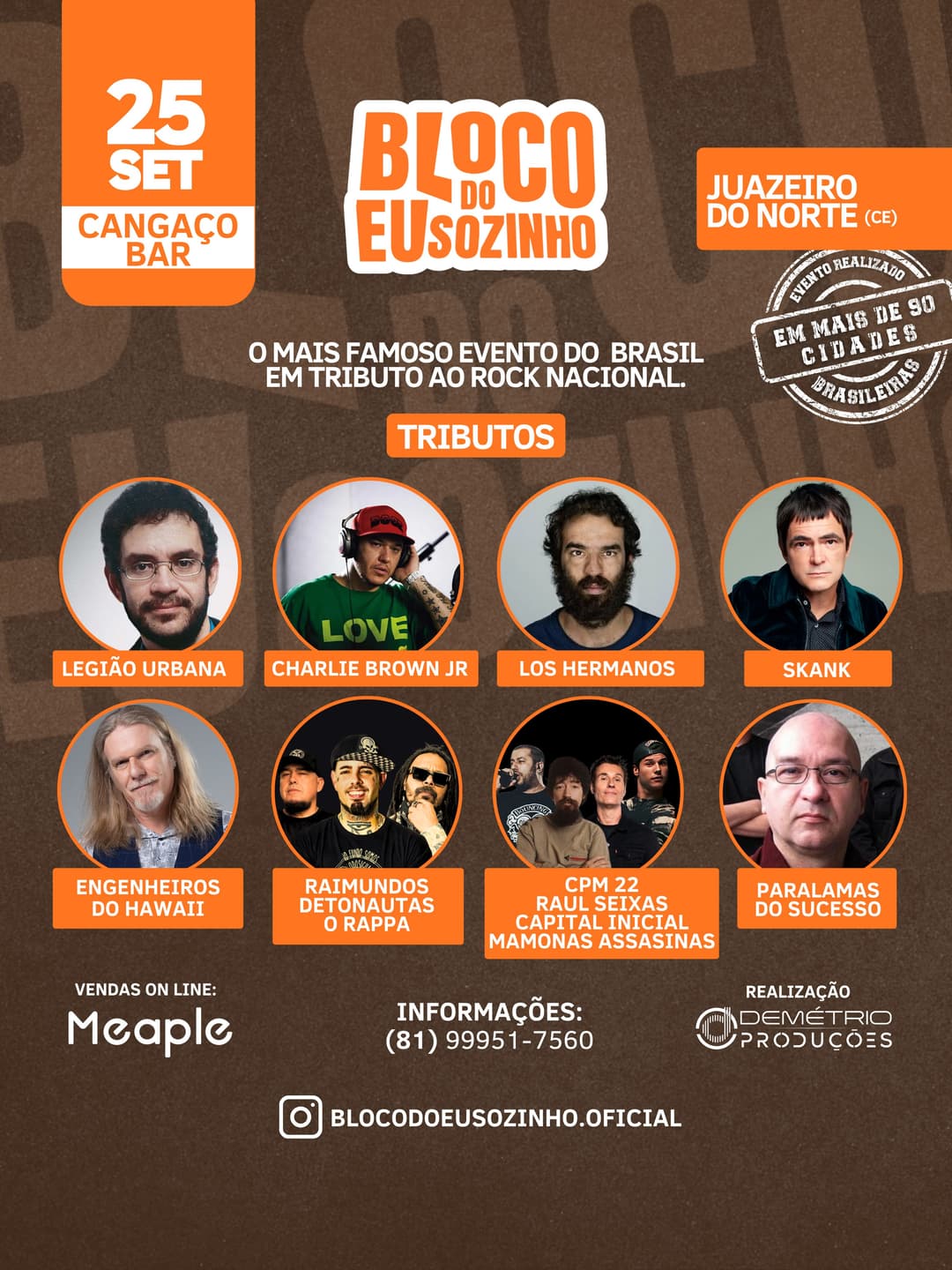 Flyer de Bloco do Eu Sozinho