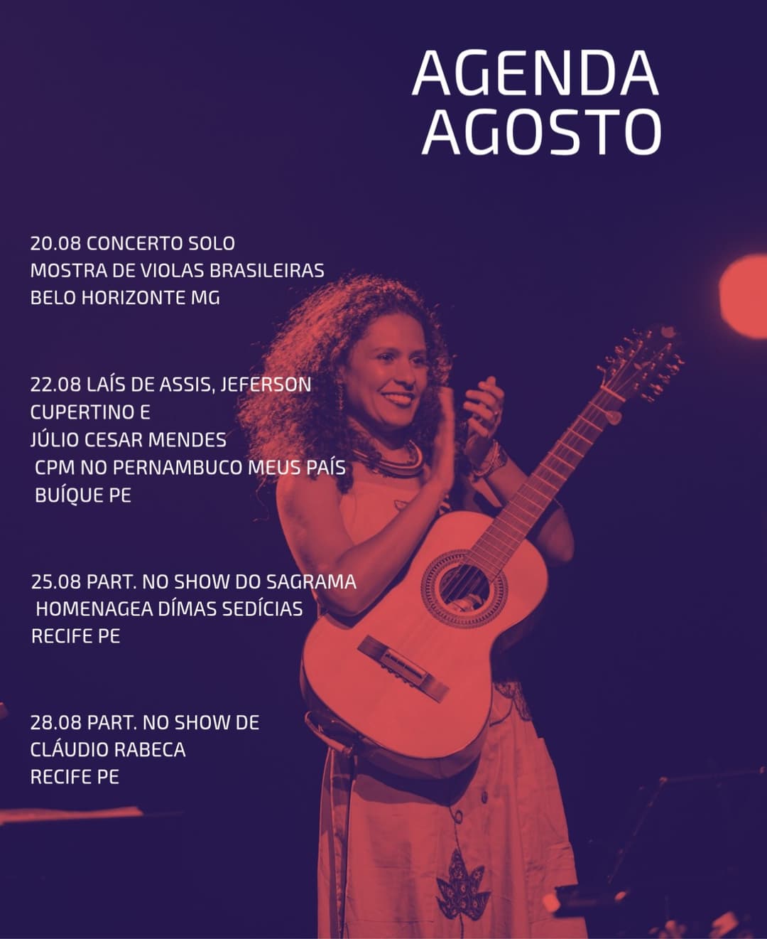Flyer de Laís de Assis