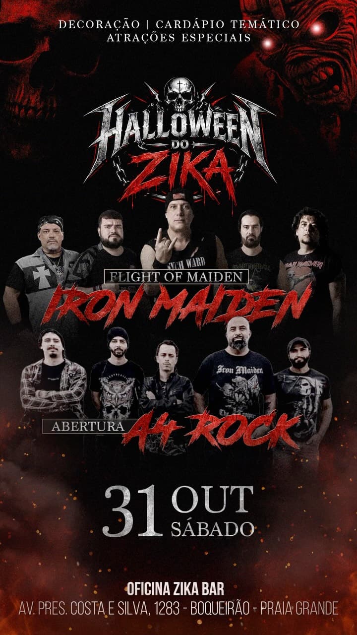 Flyer de A4 Rock e Flight of Maiden
