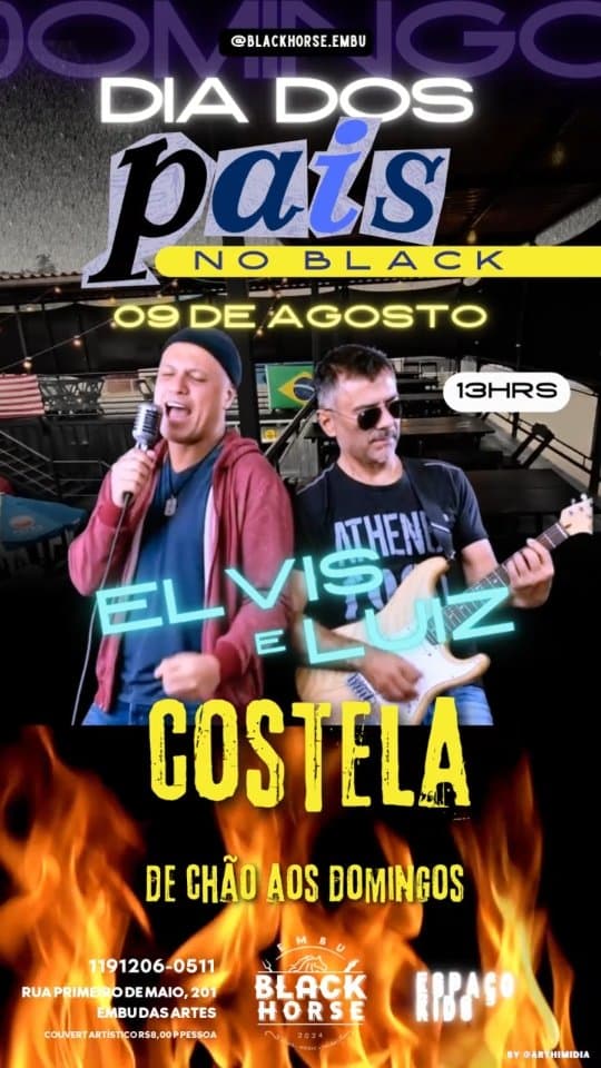 Flyer de Elvis e Luiz