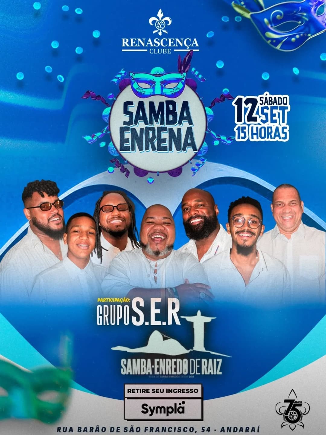 Flyer de Grupo S.E.R. Samba-Enredo de Raiz