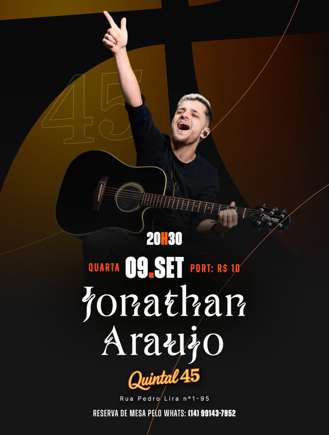 Flyer de Jonathan Araújo