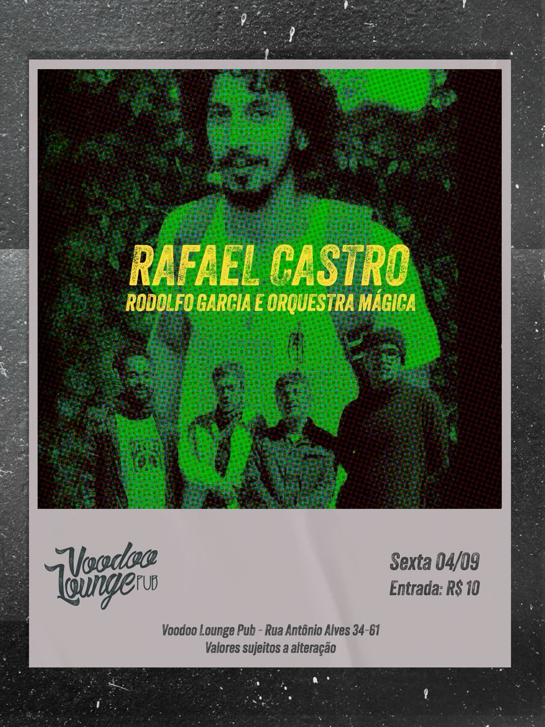 Flyer de Rafael Castro e Rodolfo Nico