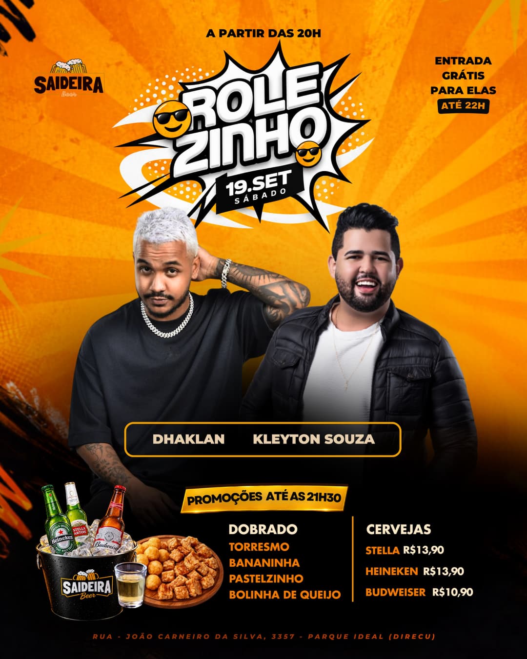 Flyer de Kleyton Souza e Dhaklan