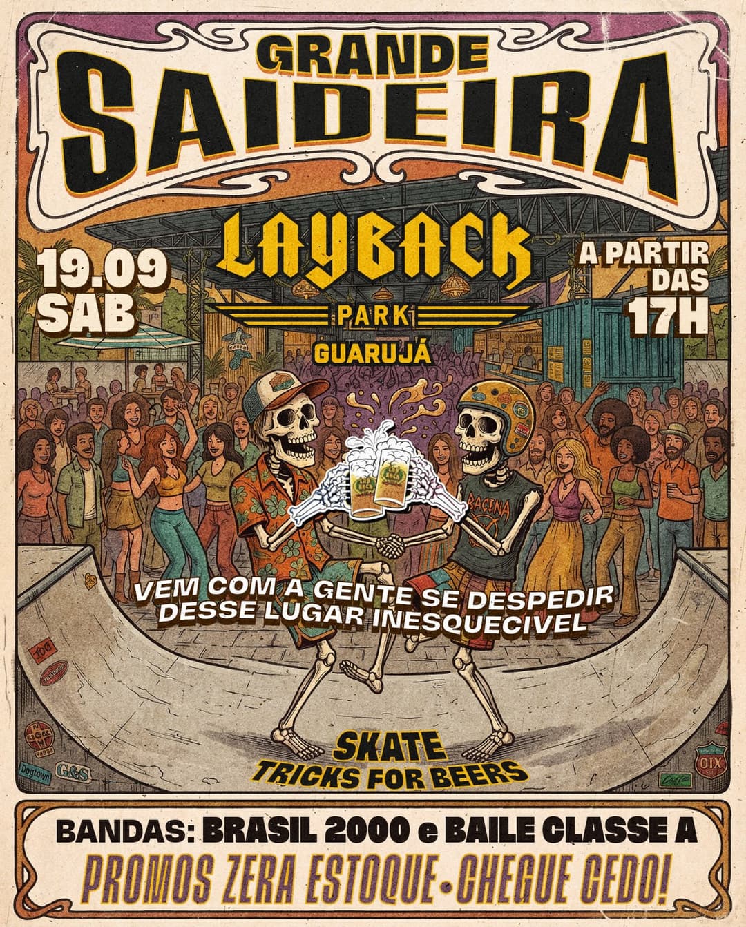 Flyer de Brasil 2000 e Baile Classe A