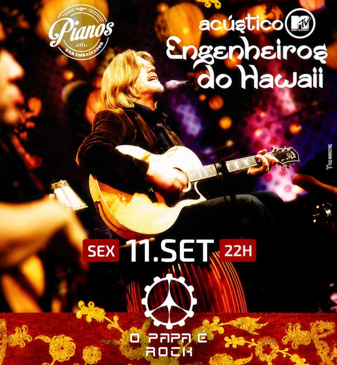 Flyer de Engenheiros MTV Acústico e O Papa É Rock