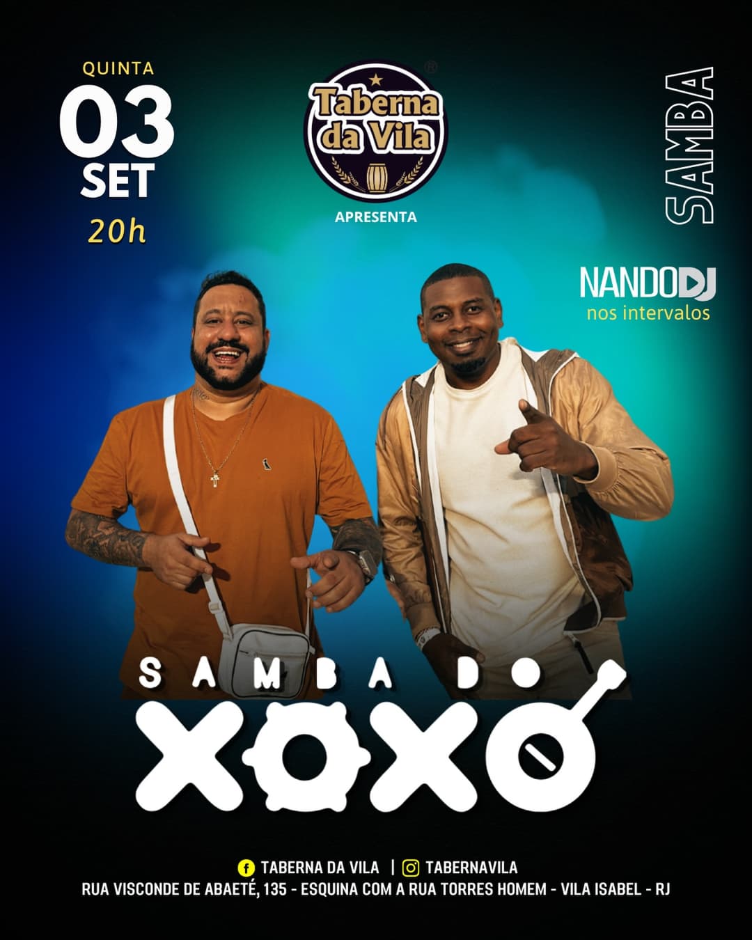 Flyer de Samba do Xoxó