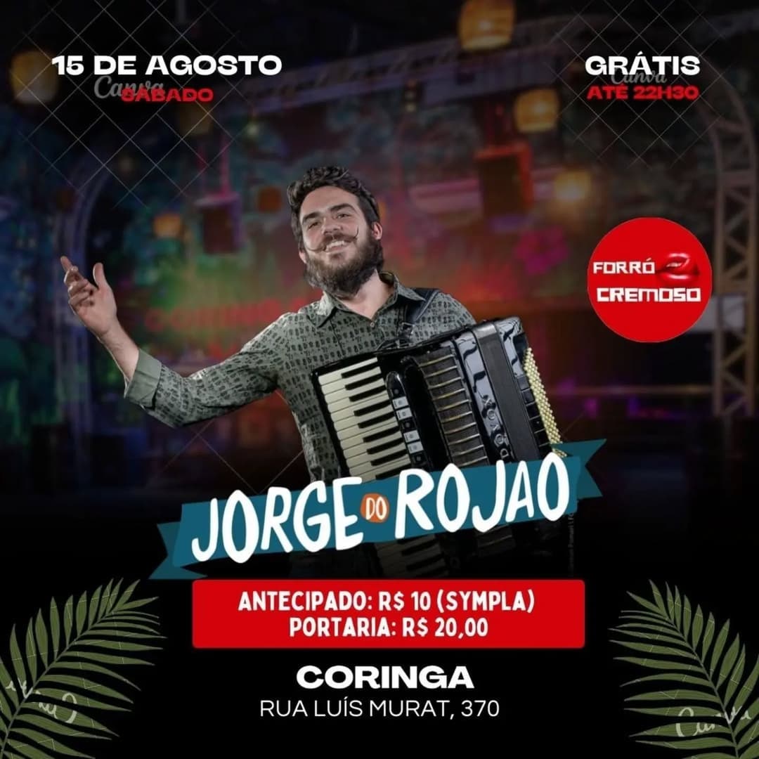 Flyer de Jorge do Rojão