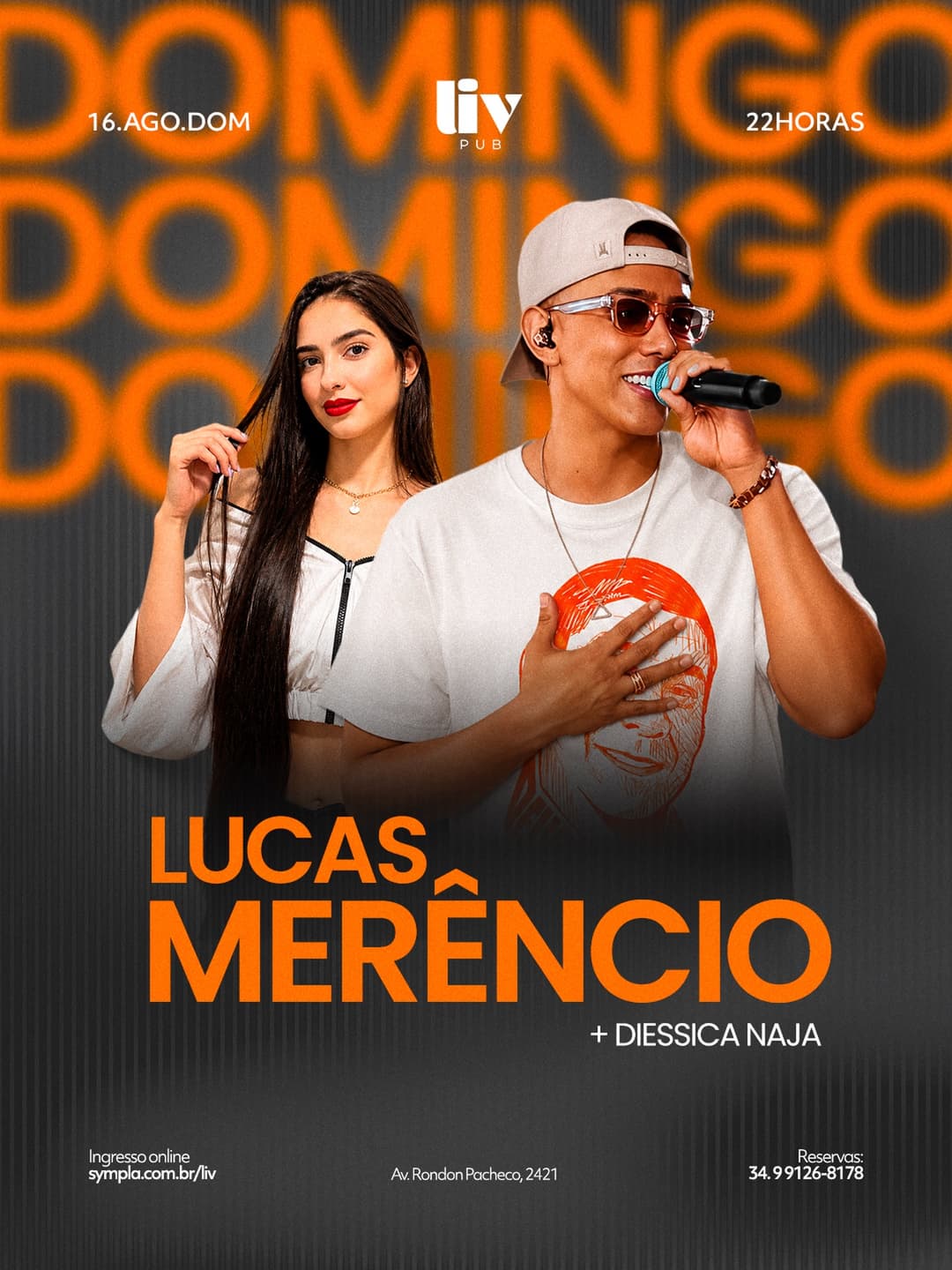 Flyer de Lucas Merêncio e Diessica