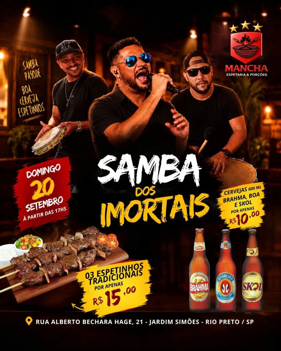 Flyer de Grupo Samba dos Imortais