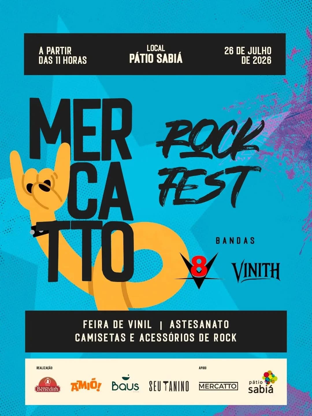 Flyer de Banda Vinith e V8