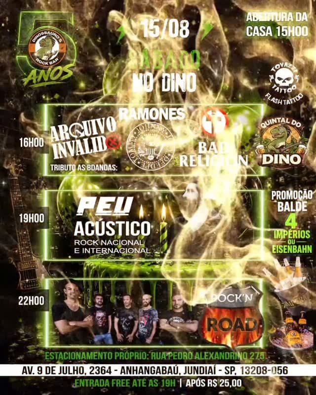 Flyer de Banda Rock n Road
