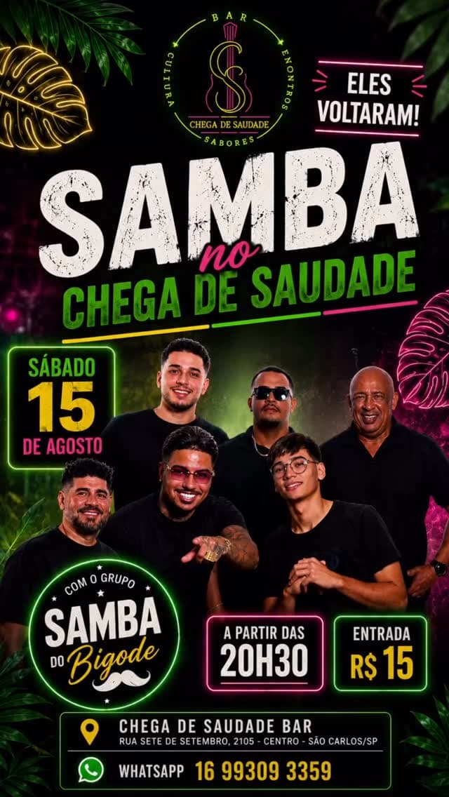 Flyer de Samba do Bigode