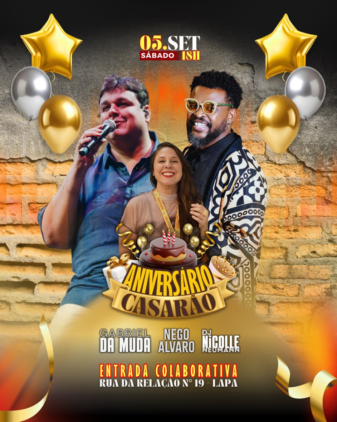 Flyer de Gabriel da Muda e Nego Álvaro