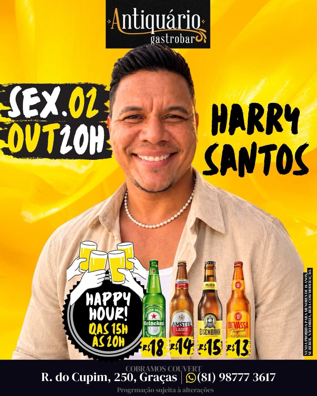 Flyer de Harry Santos