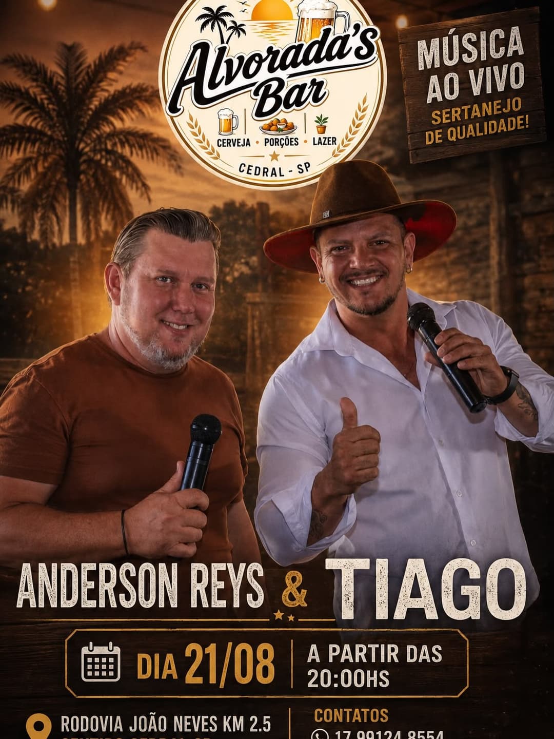 Flyer de Anderson Reys & Tiago