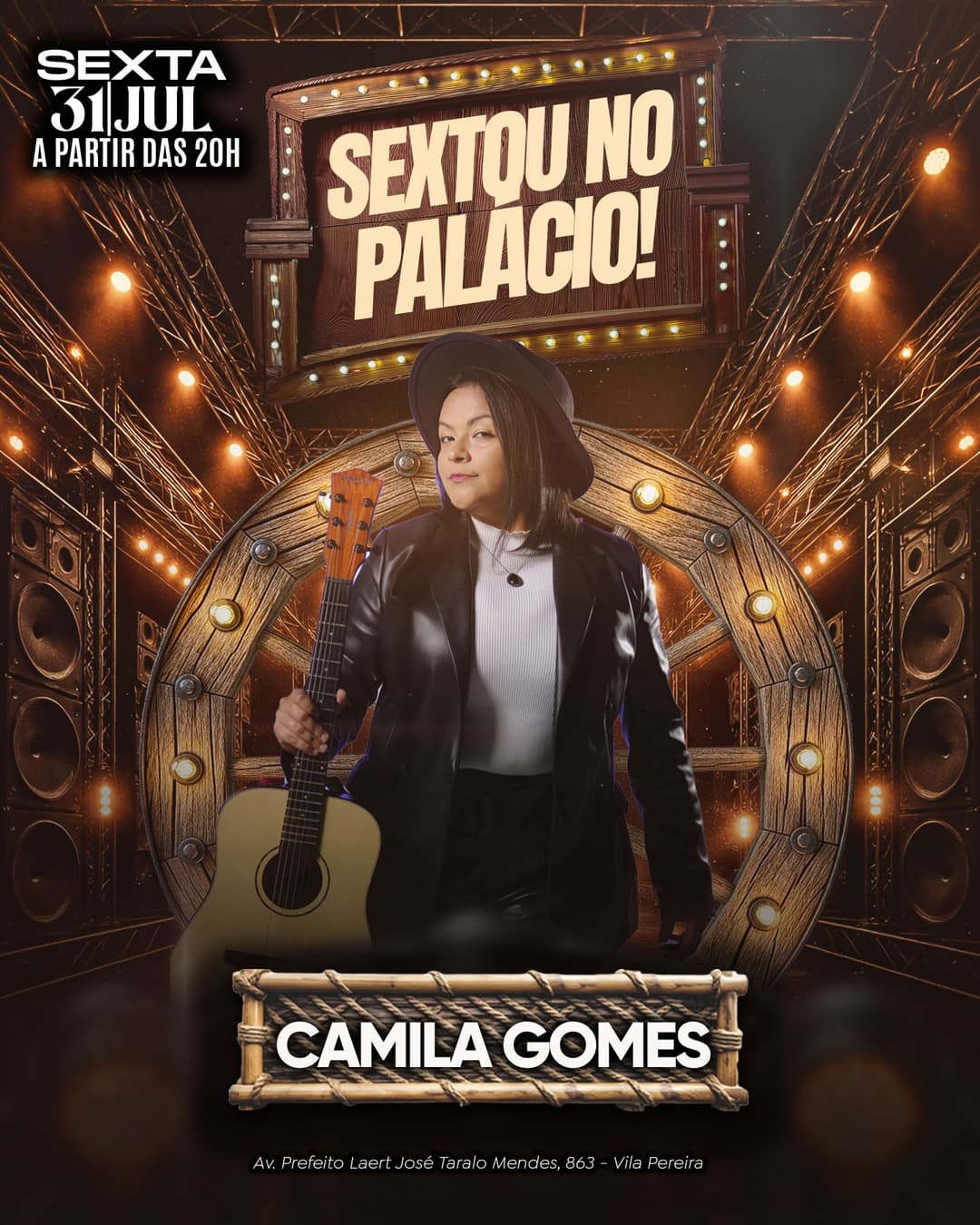 Flyer de Camila Gomes