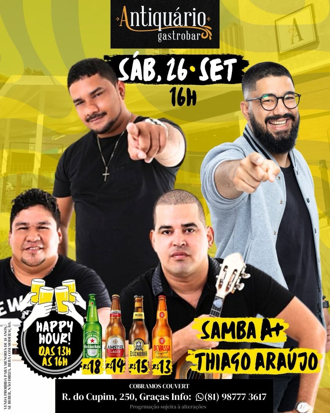 Flyer de Thiago Araujo e Samba A+