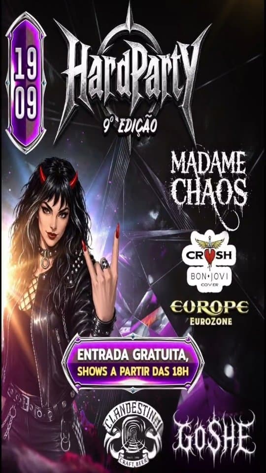 Flyer de Madame Chaos, These Days e Eurozone