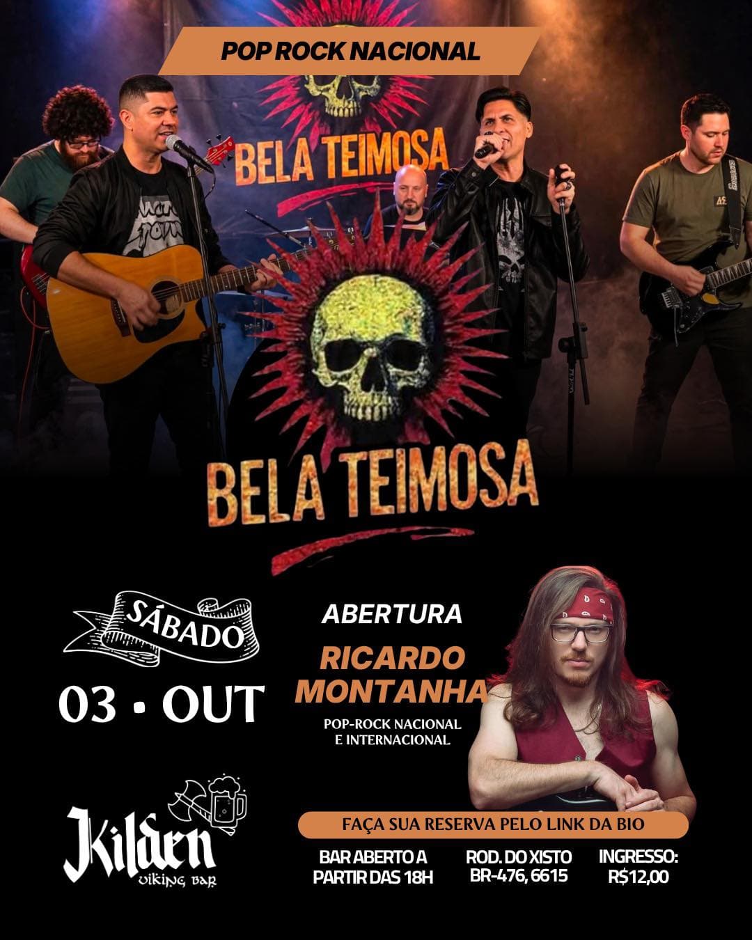 Flyer de Bela Teimosa e Ricardo Mntanha
