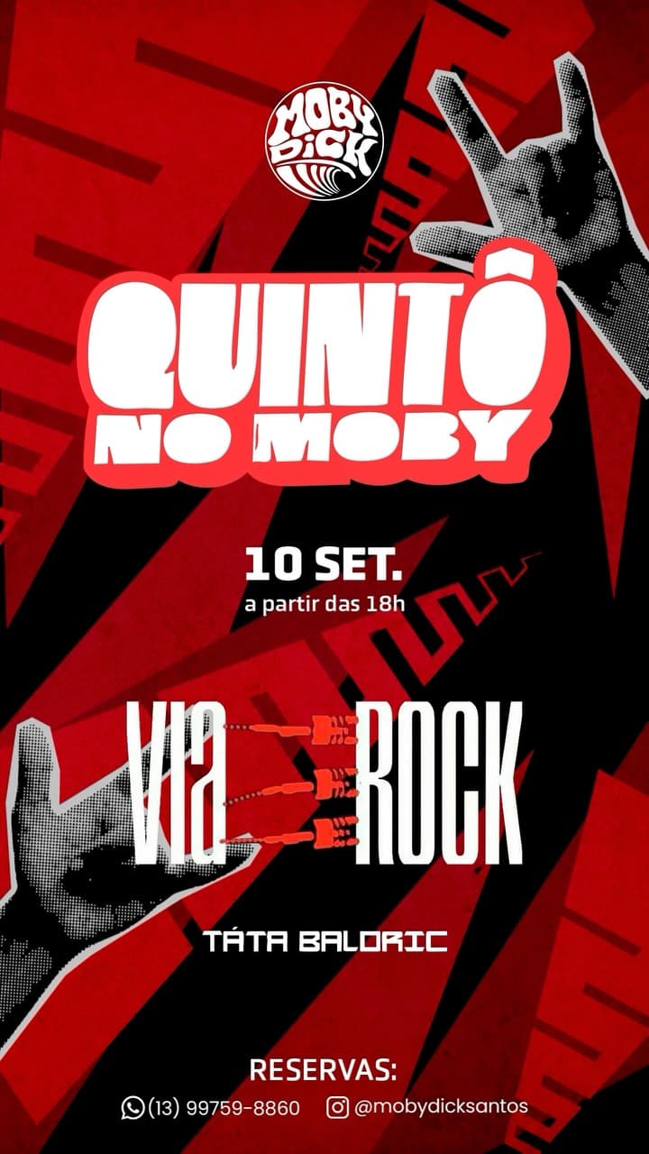 Flyer de Via Rock e Tata Baloric