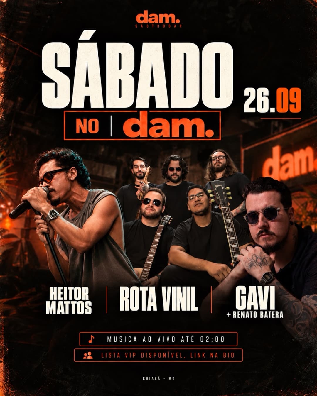 Flyer de Heitor Mattos, Rota Vinil e Gavi + Renato Batera