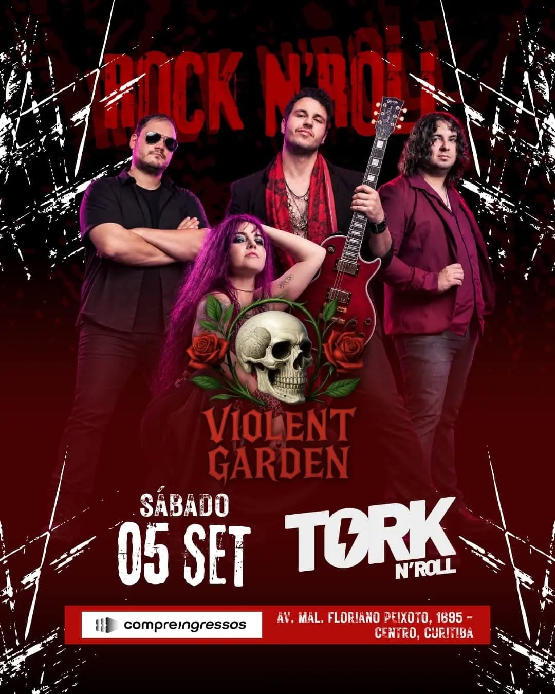 Flyer de VIOLENT GARDEN, Blaymorphed SP e Banda Macedonia