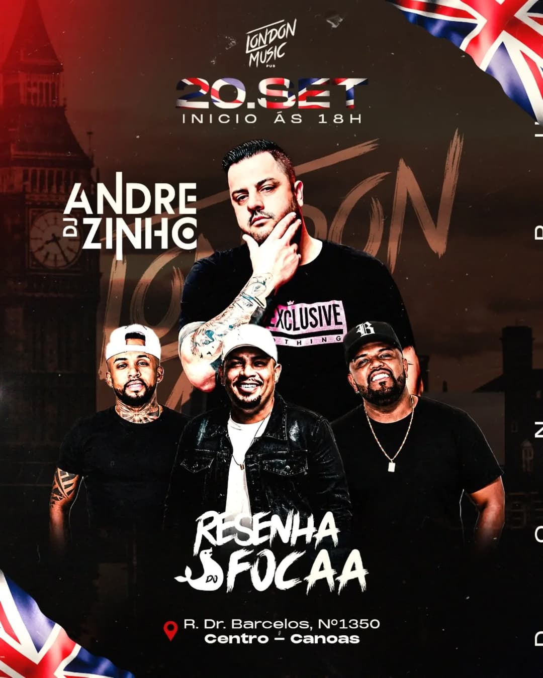 Flyer de Resenha do Foca e DJ Andrezinho