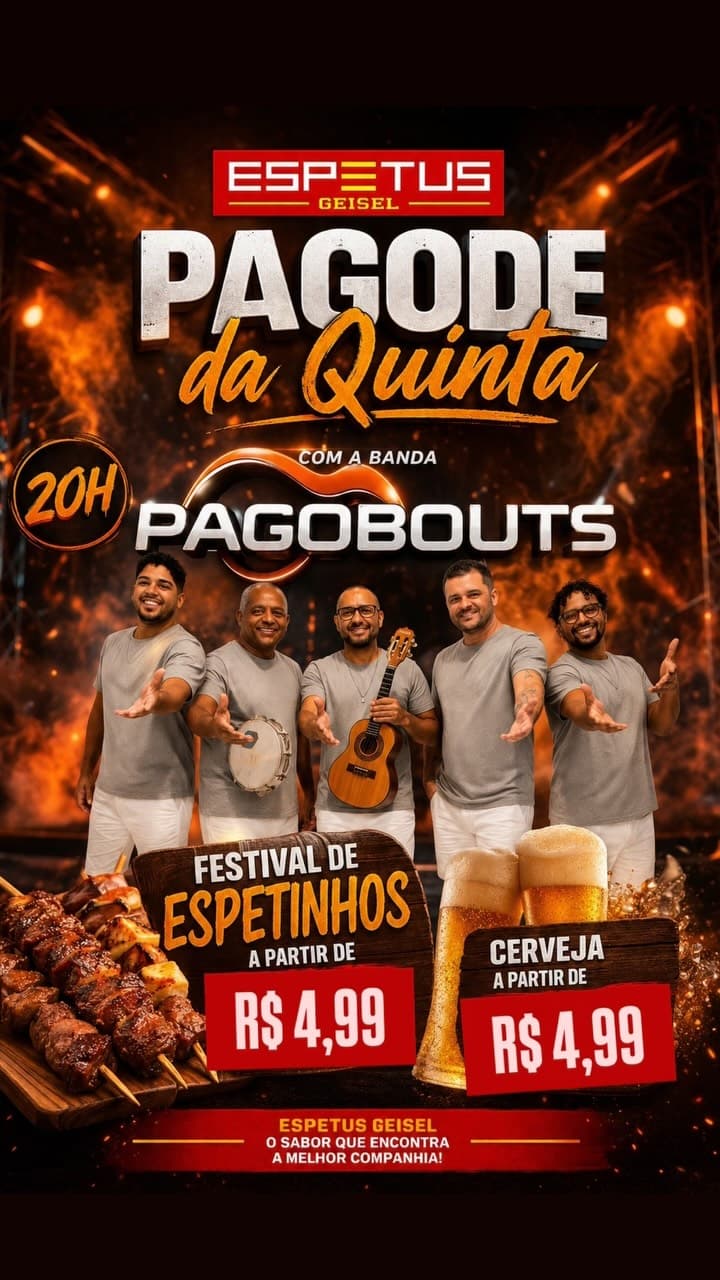 Flyer de Pagode da Quinta