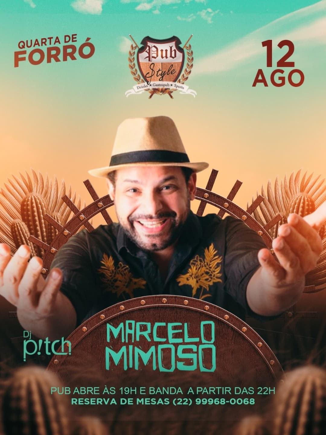 Flyer de Mimoso e DJ Pitch