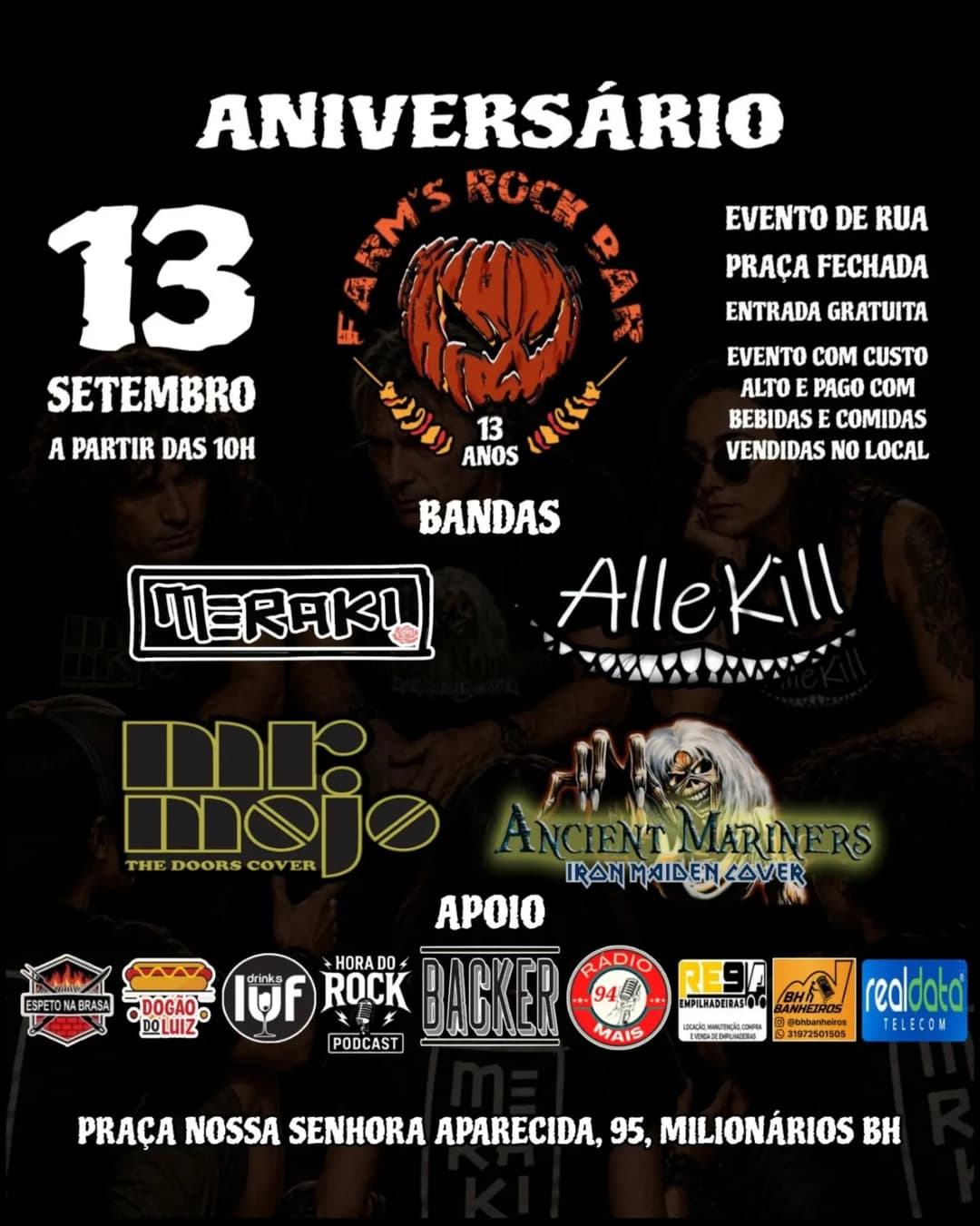Flyer de Ancient Mariners, bandaameraki e mais 2 artistas