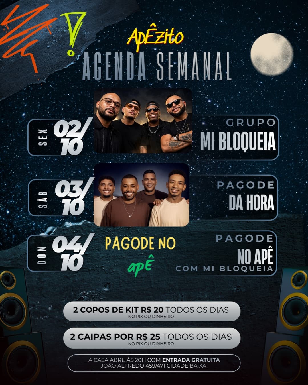 Flyer de Pagode da Hora