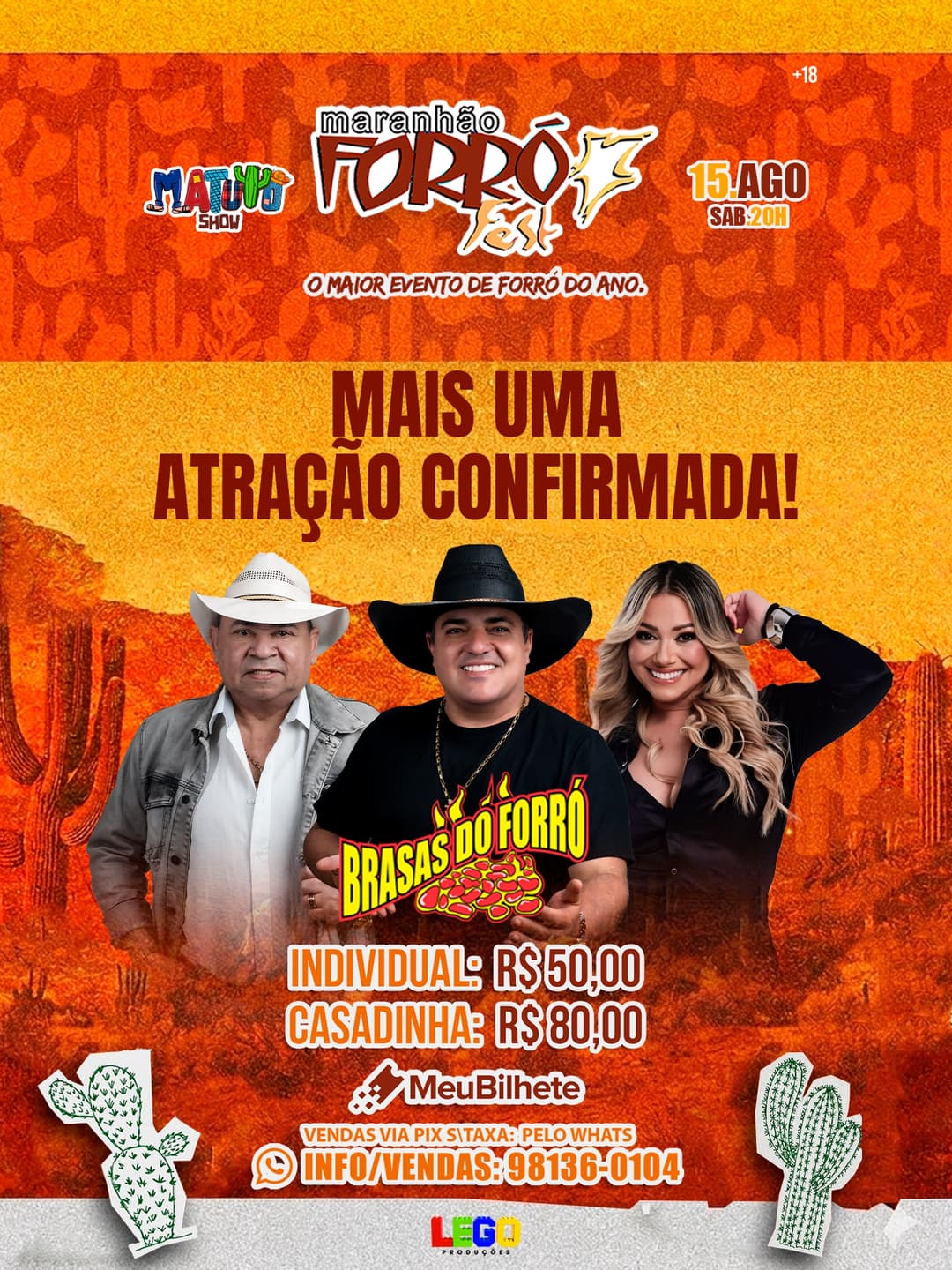 Flyer de Brasas do Forró
