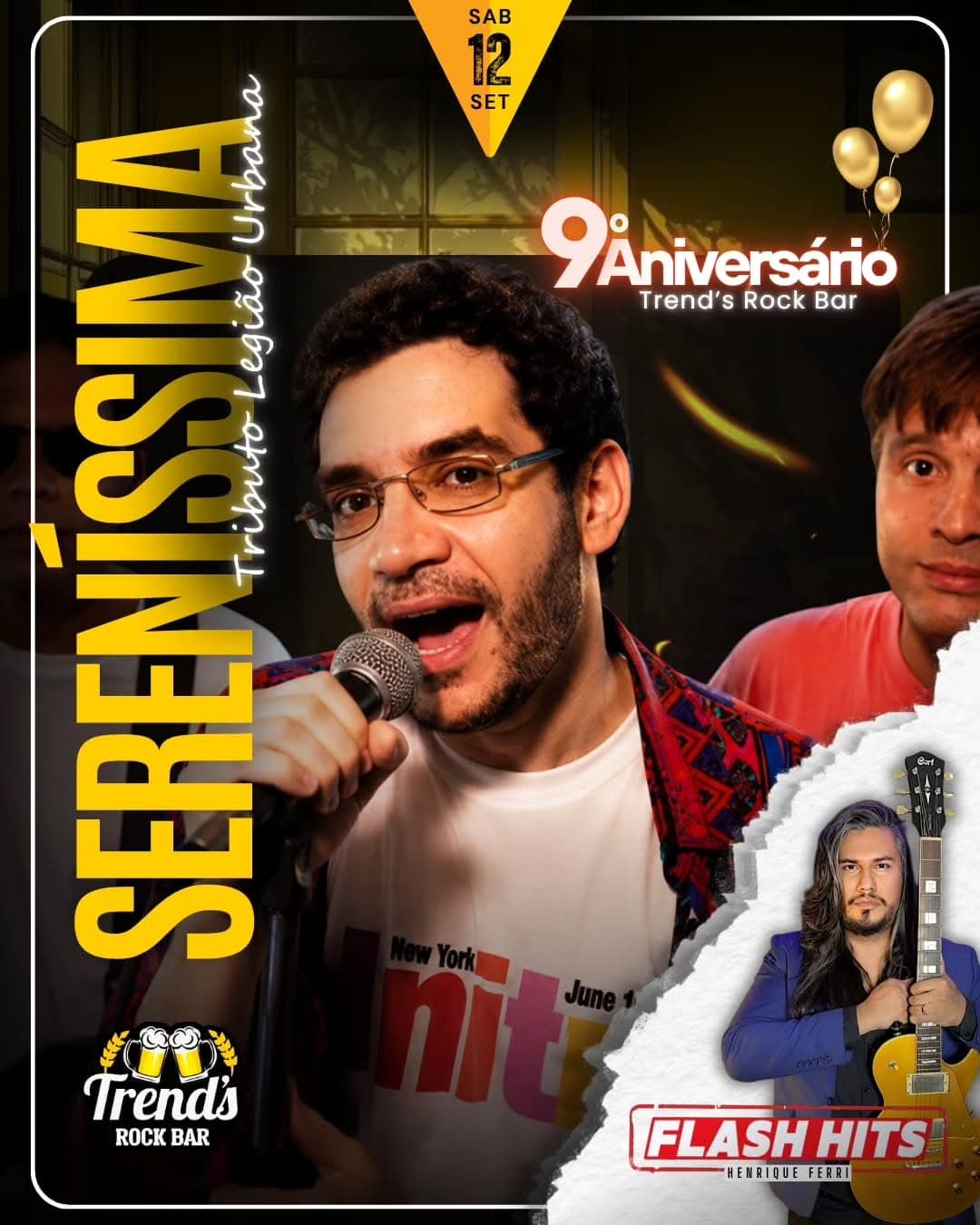 Flyer de Sereníssima e Flash Hits