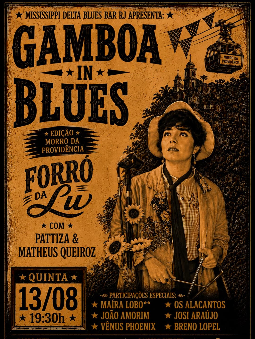 Flyer de Forró da Lu, Pattiza e Matheus Queiroz