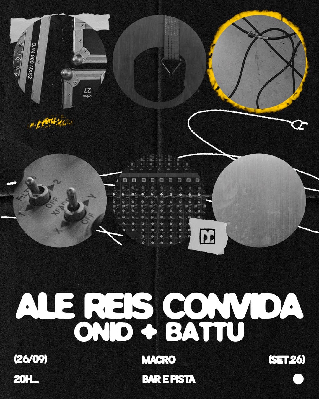 Flyer de Ale Reis, rafaelonid e Battu
