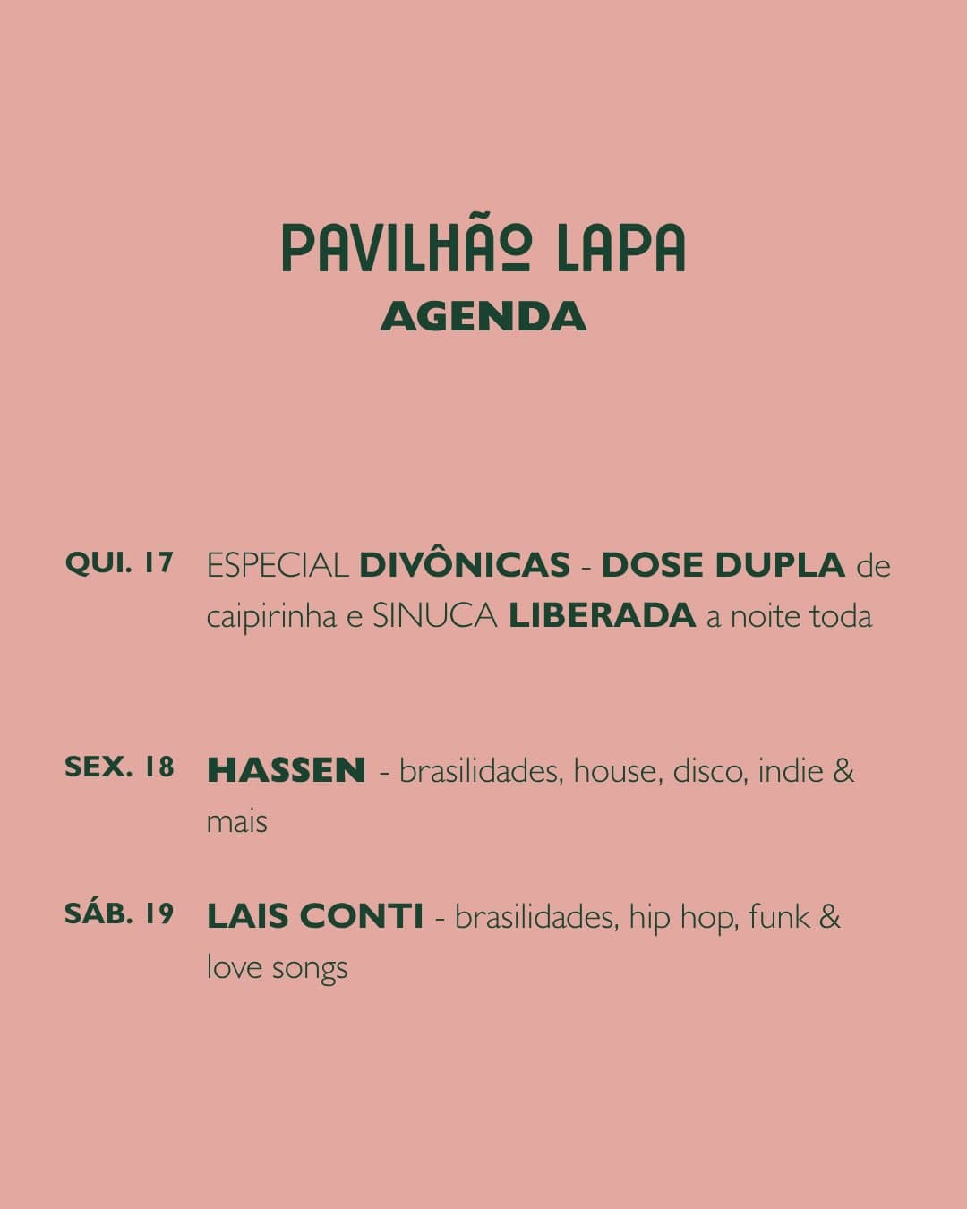 Flyer de Laís Conti