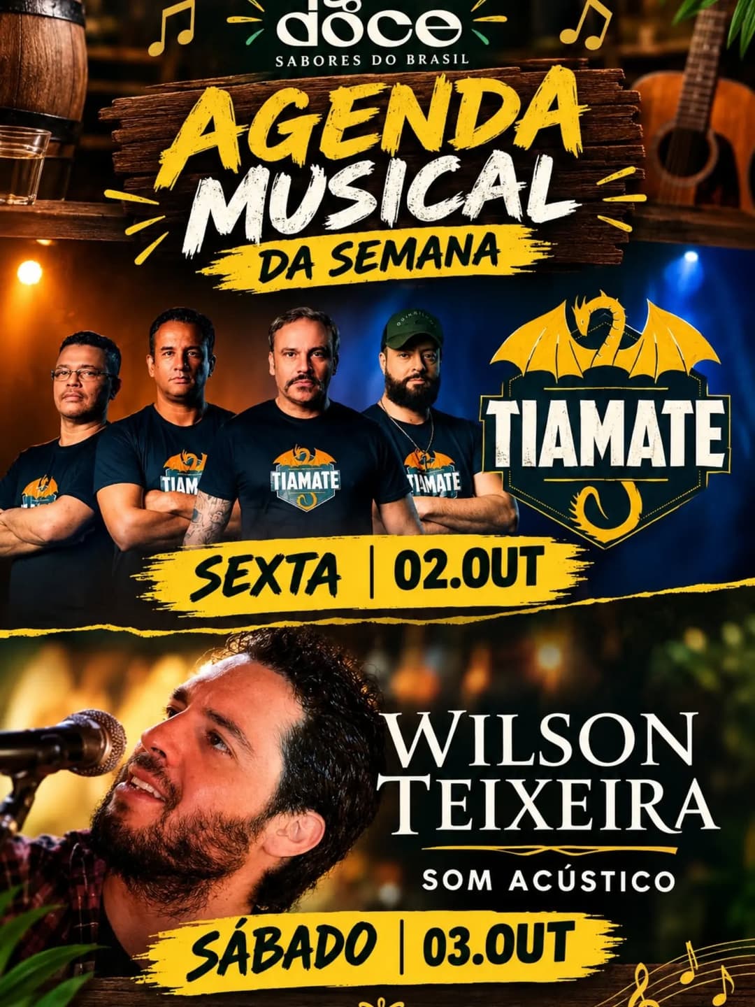 Flyer de Banda Tiamate