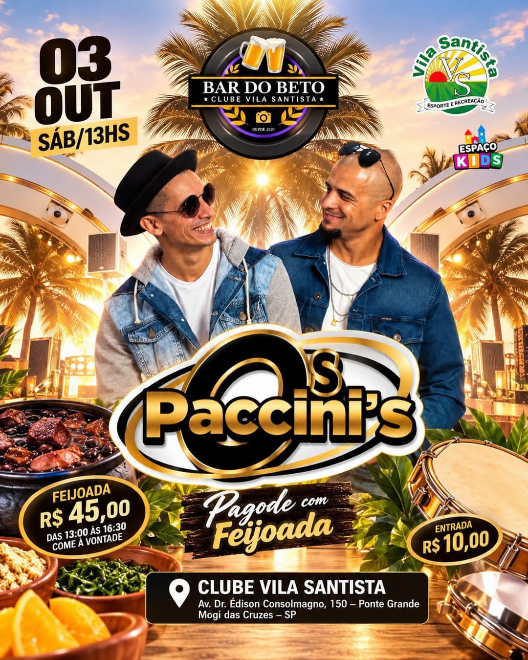 Flyer de Os Paccinis