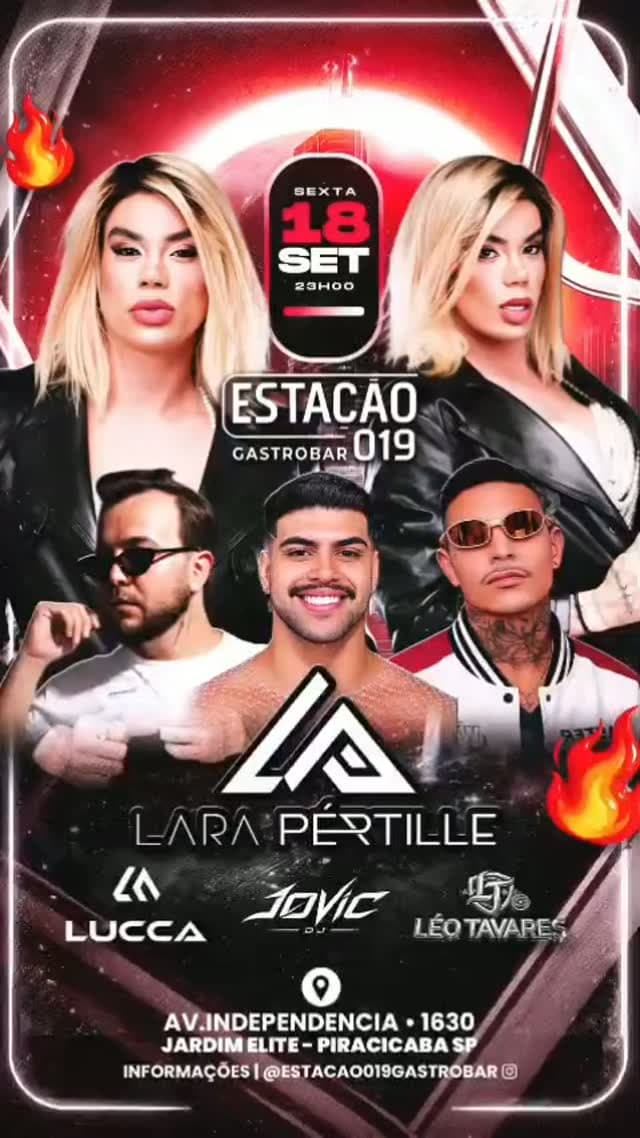 Flyer de Lara Pertile, DJ Lucca, Leo Tavares e mais 2 artistas
