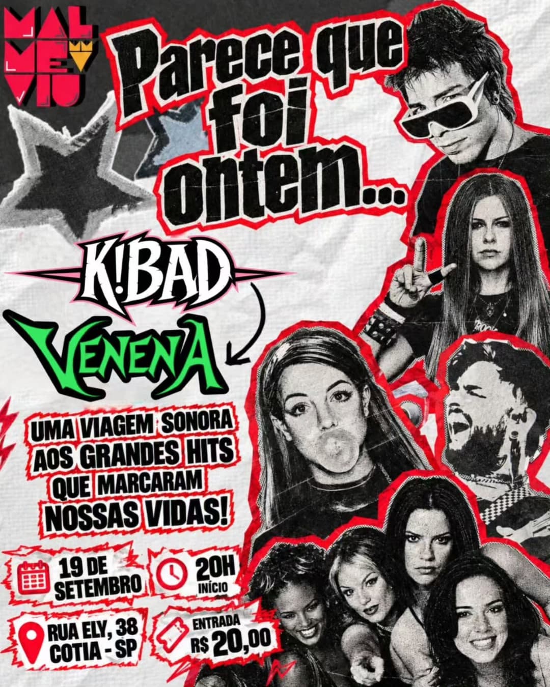 Flyer de K!BAD e VENENNA