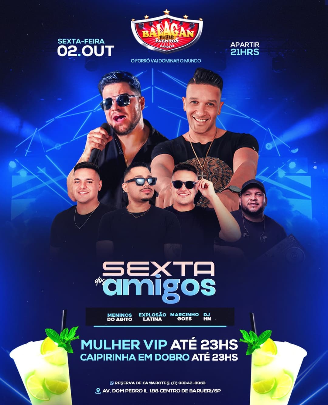 Flyer de Meninos do Agito, Explosão Latina e mais 2 artistas
