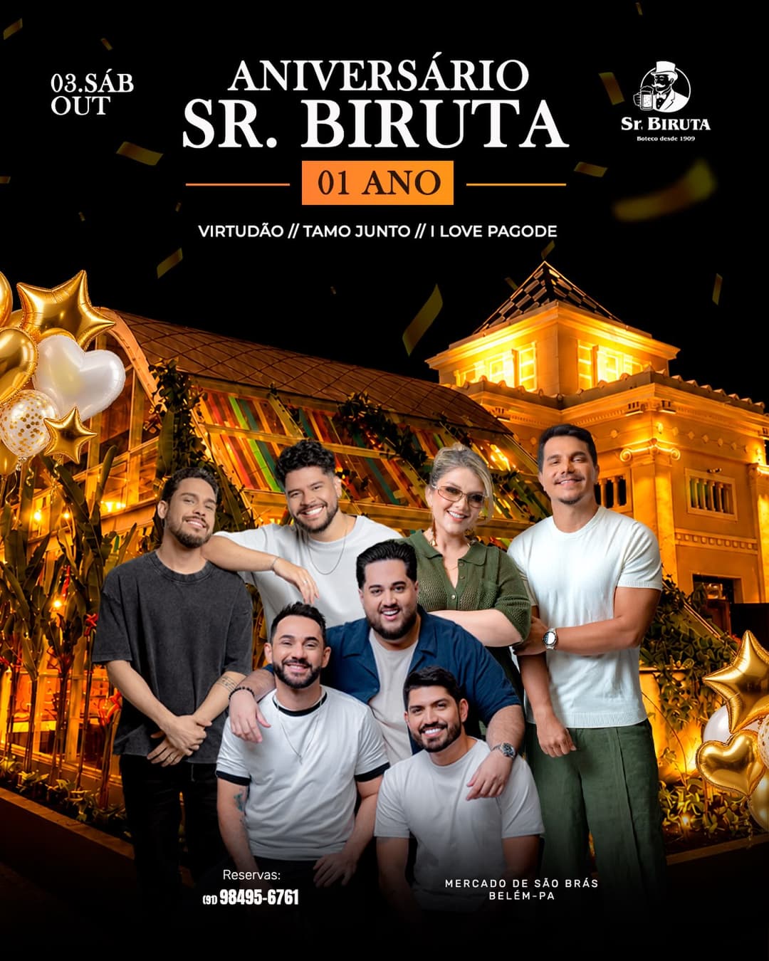 Flyer de I Love Pagode e Virtudão