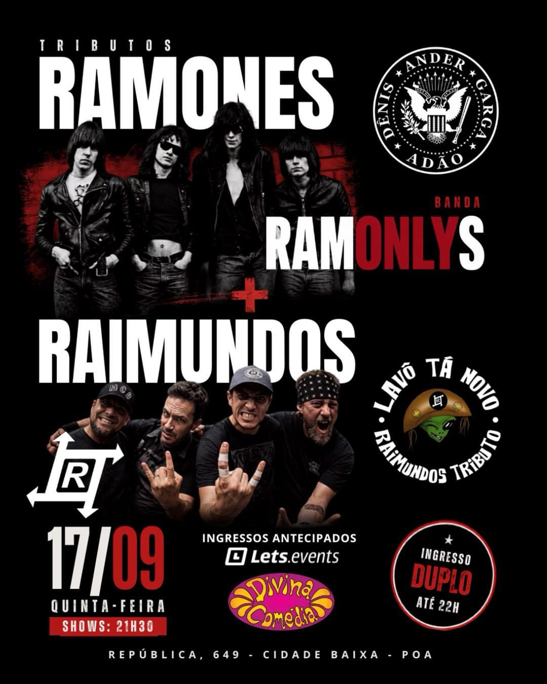 Flyer de Ramonlys e Lavô Tá Novo