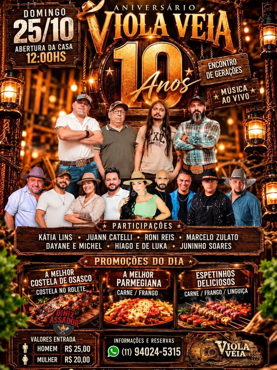 Flyer de Roni Reis, Juann Cateli, Santello e mais 7 artistas