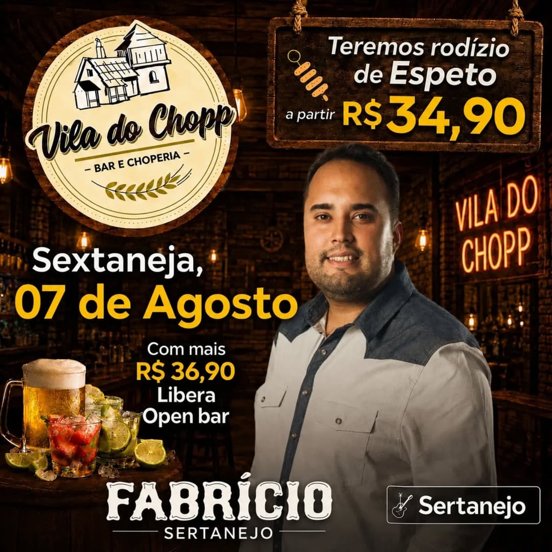 Flyer de Fabrício