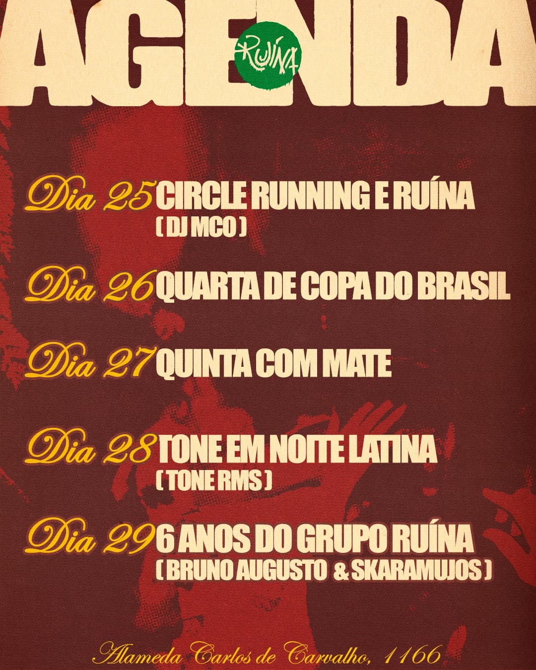 Flyer de DJMCO, Tone Rms, Bruno Augusto e mais 3 artistas