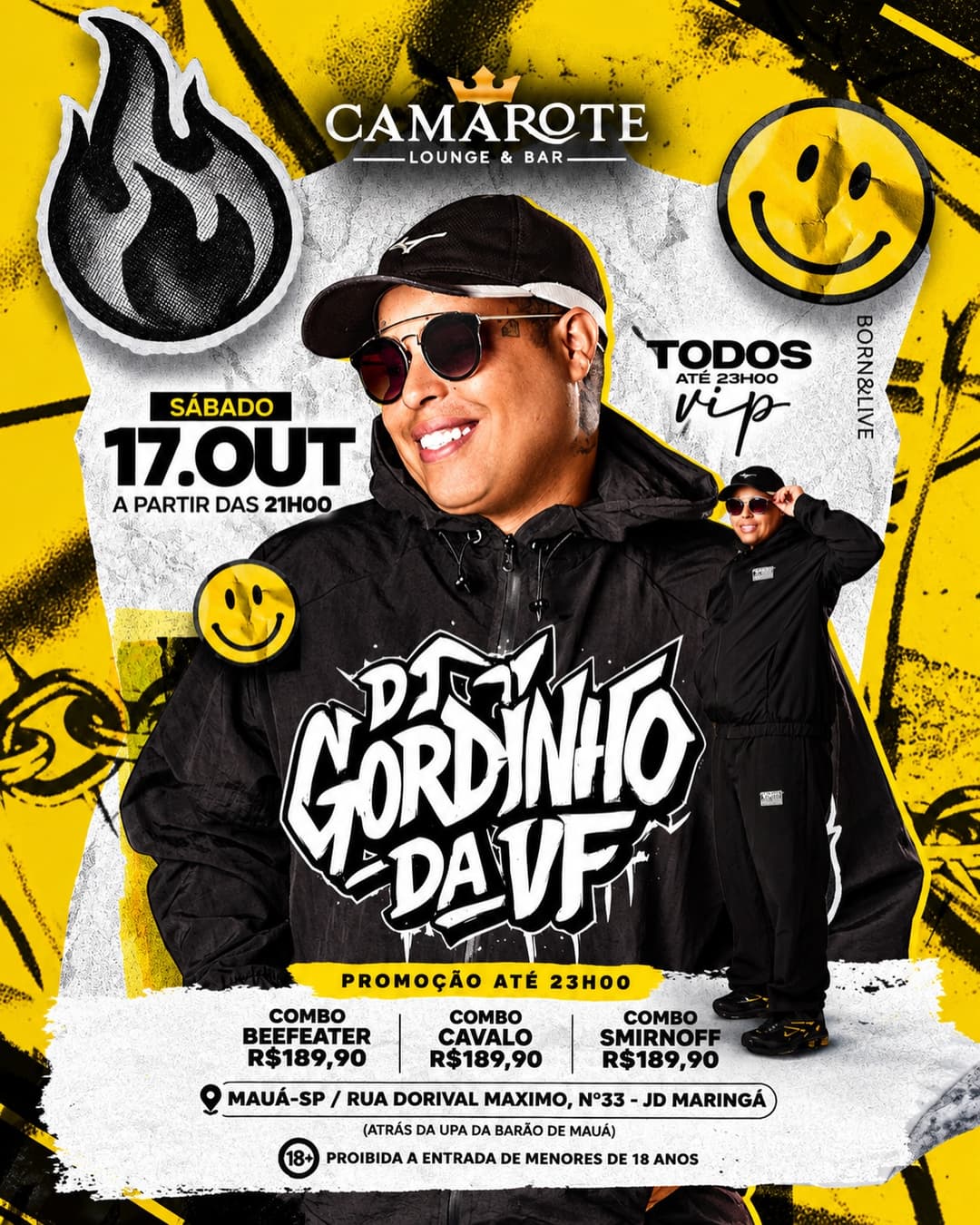 Flyer de DJ Gordinho da VF